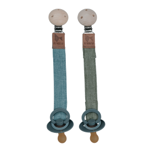 Pacifier Strap - Blue Spruce & Olive - 2 pack