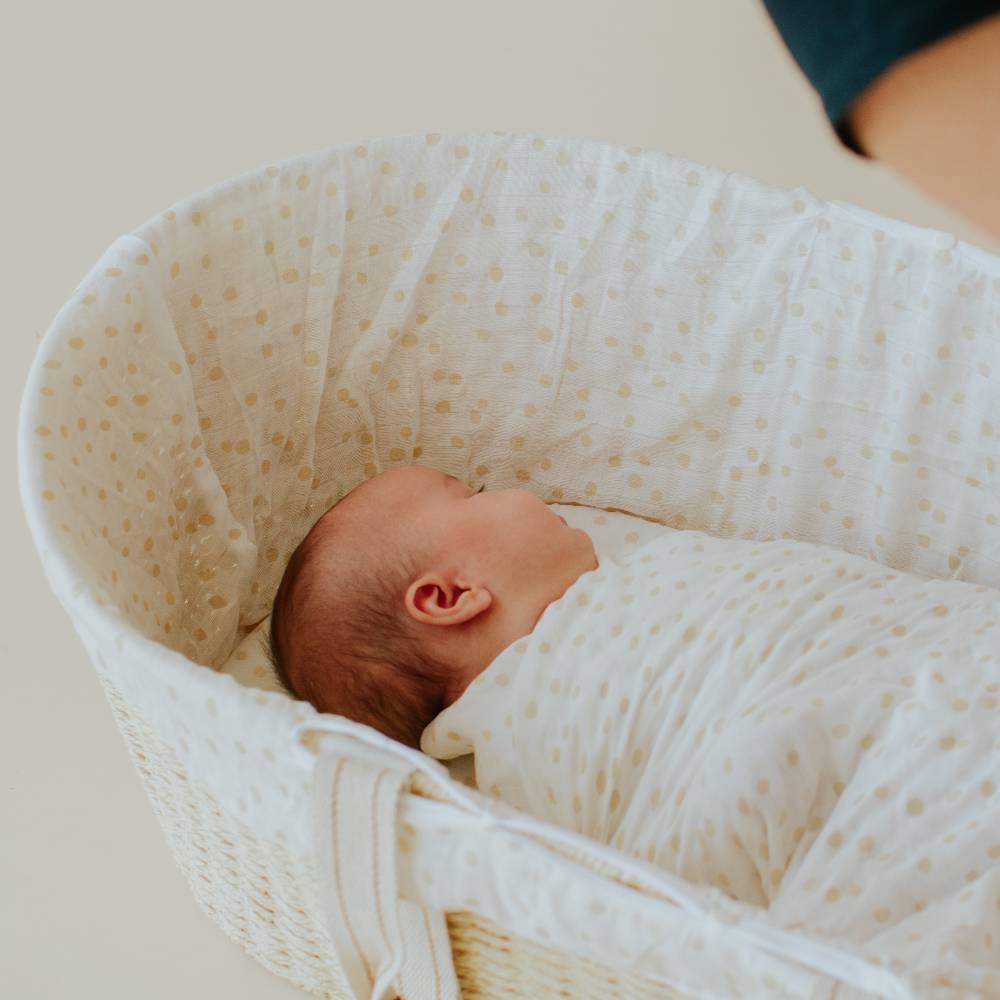 Moses Basket Muslin Liner - Oat