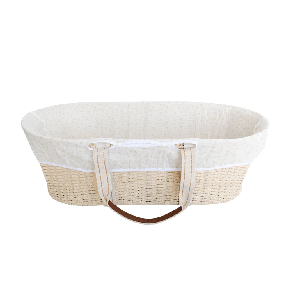 Moses Basket Muslin Liner - Sage