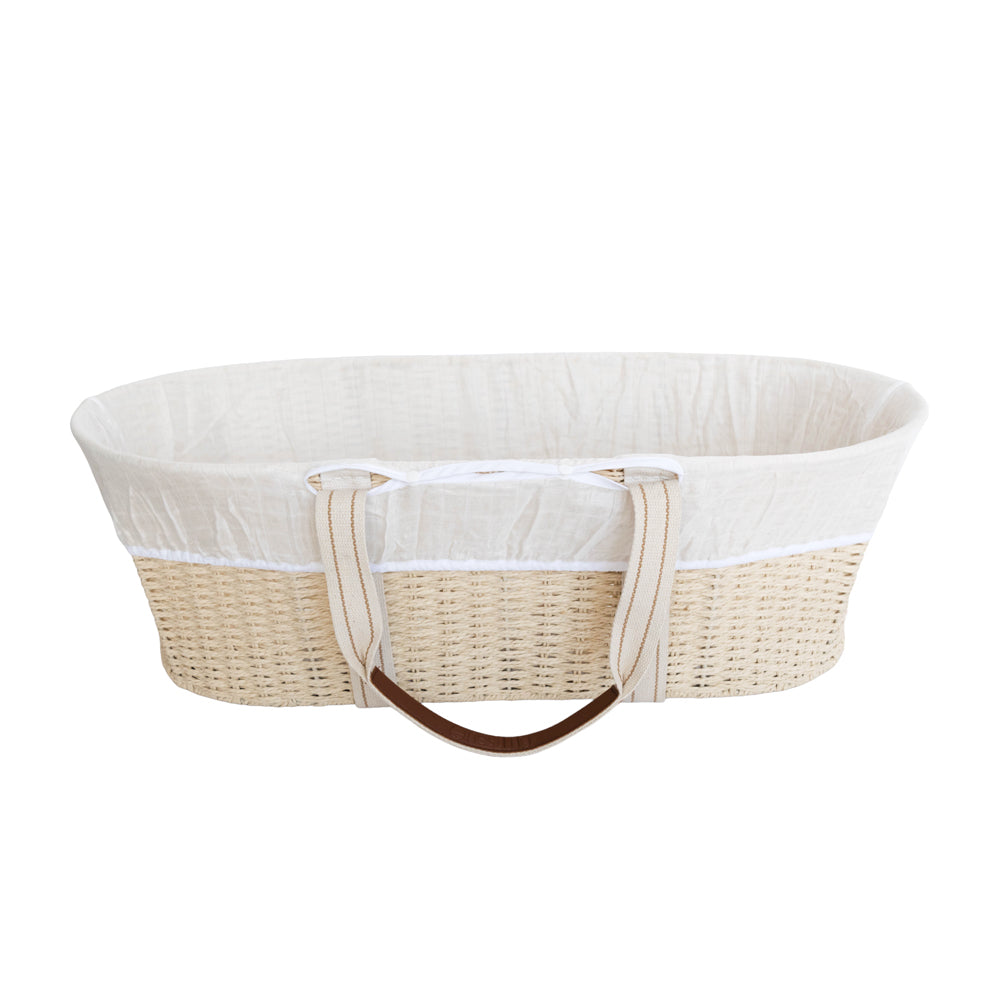 Moses Basket Muslin Liner - White