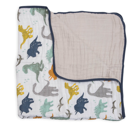 Cotton Muslin Quilt - Dino Friends