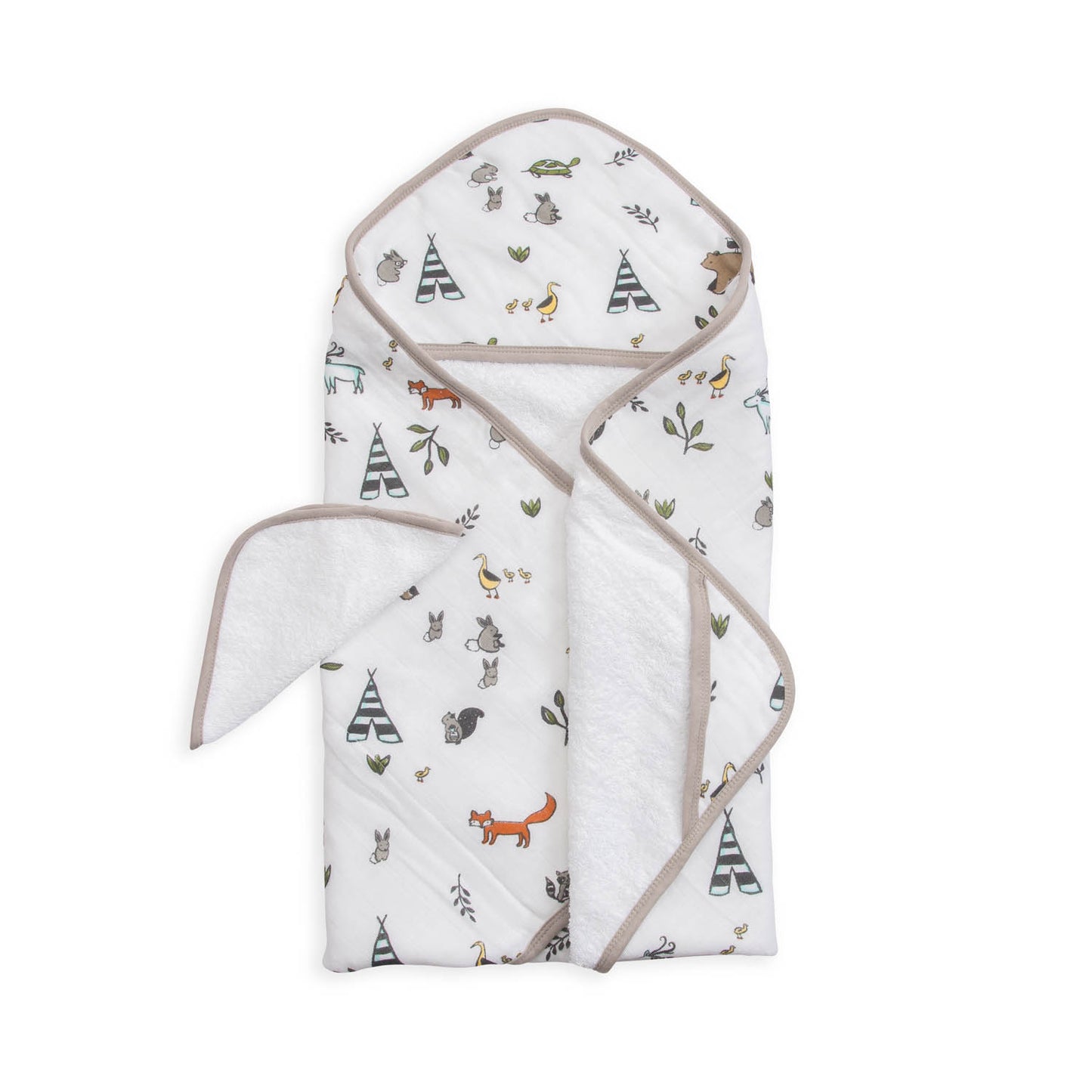 Hooded Towel & Wash Cloth - Forest Friends