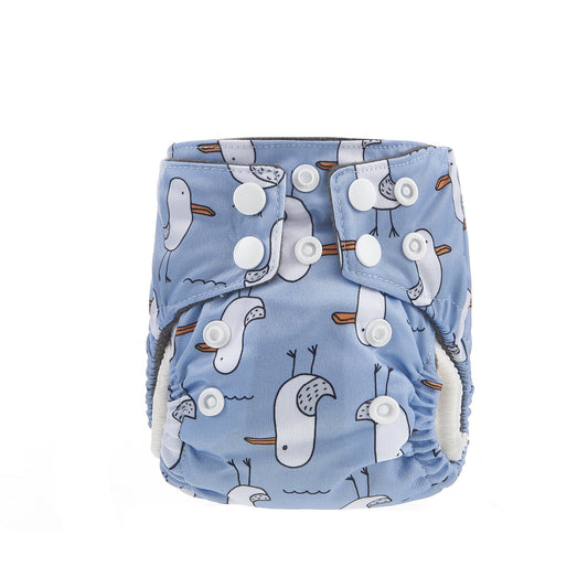 Baby Seagulls Cloth Nappy - Newborn