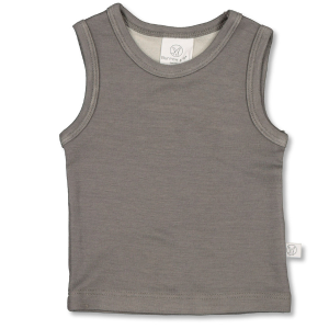 Merino/Bamboo Singlet - Steel