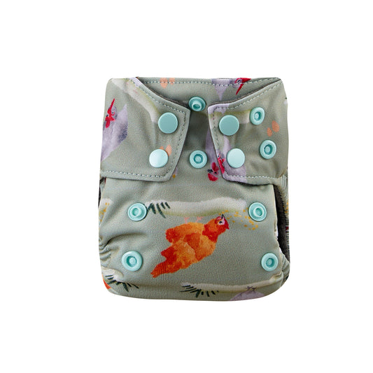 Chicken Coop Cloth Nappy - Newborn