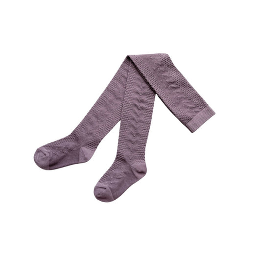 Footed Tights - Dusky Violet