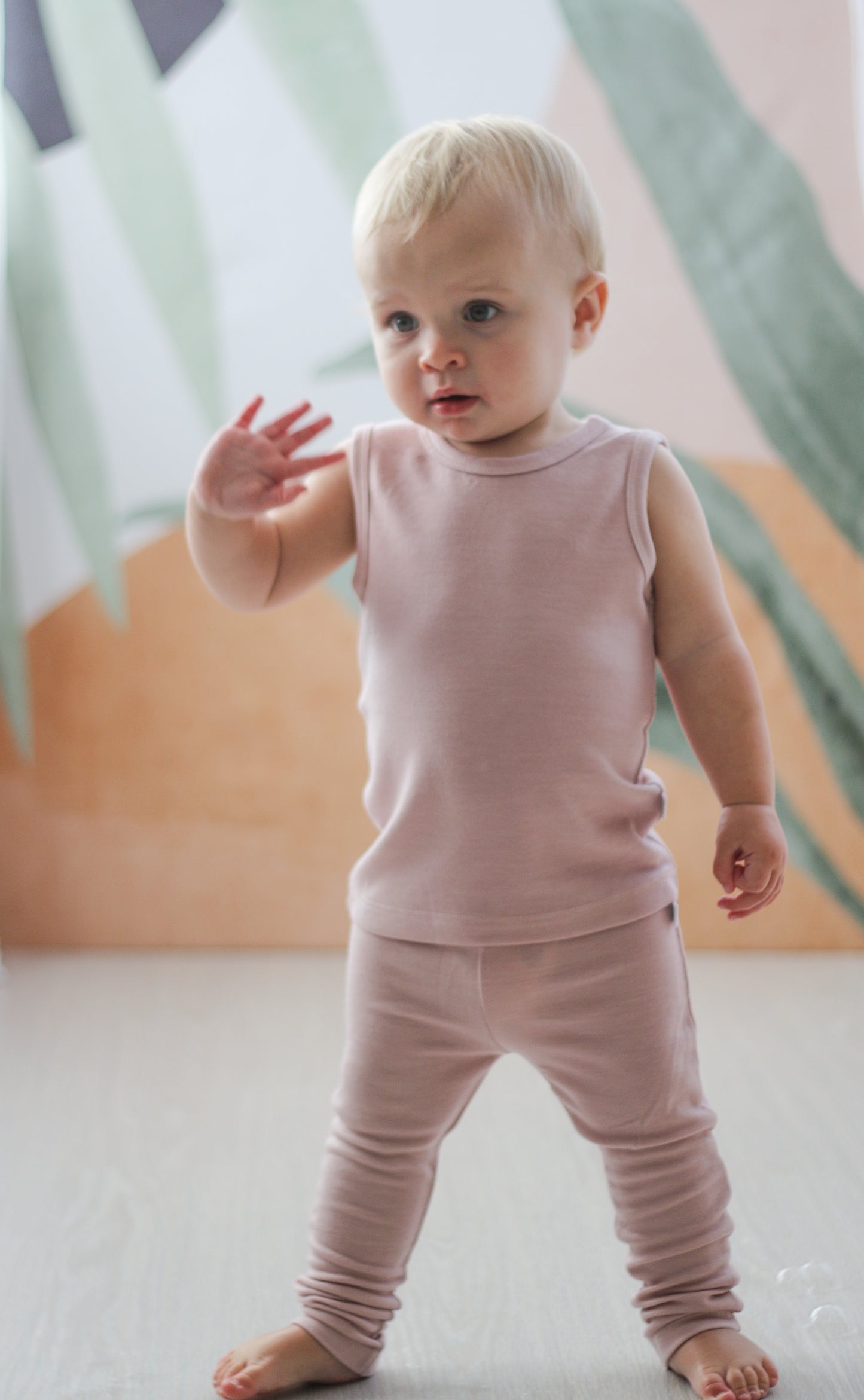 Merino/Bamboo Leggings - Dusty Rose