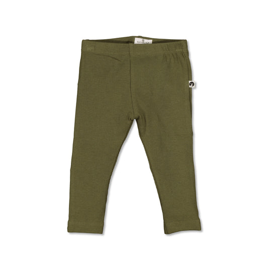 Rib Leggings - Olive