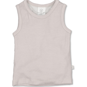 Merino/Bamboo Singlet - Pebble