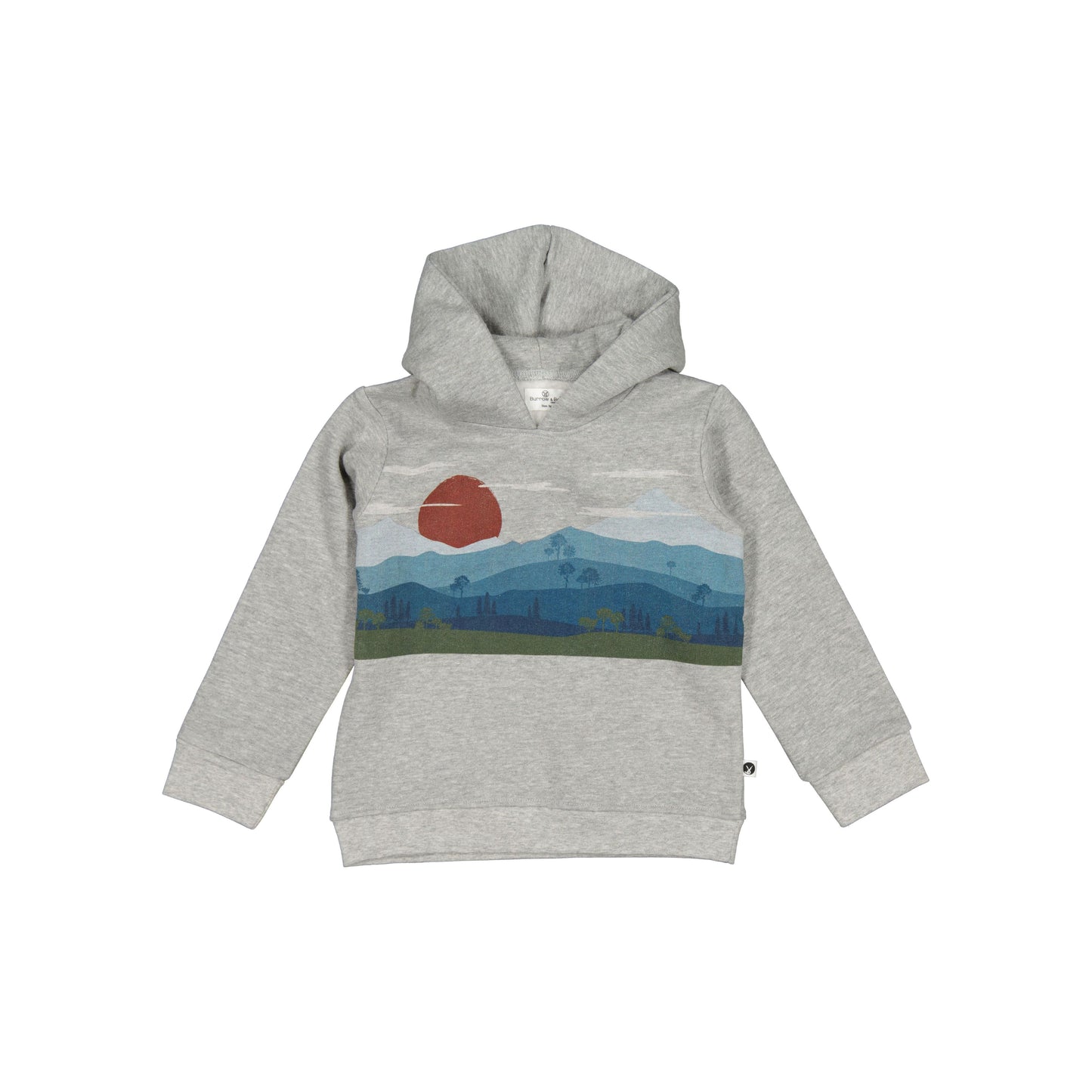 Grey Melange Mountain Hoodie