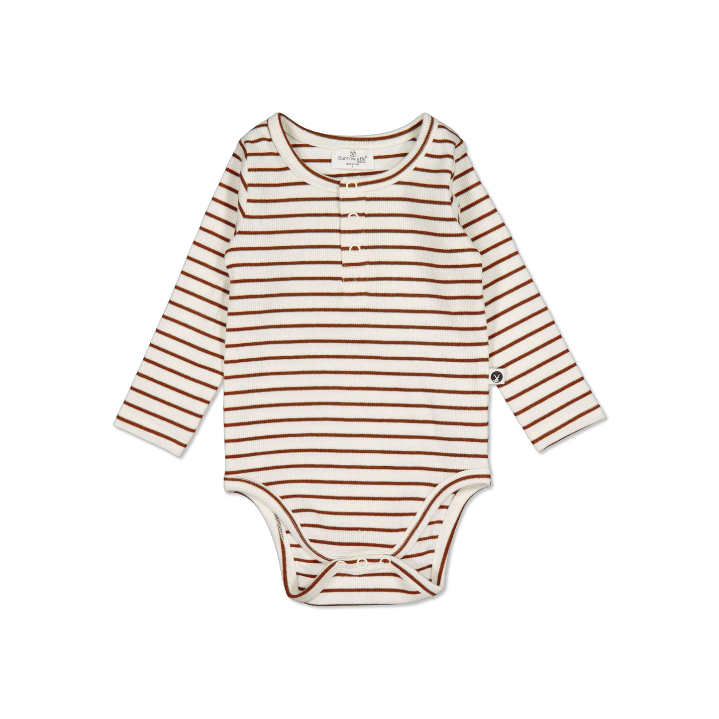 Rib Bodysuit - Russet Stripe