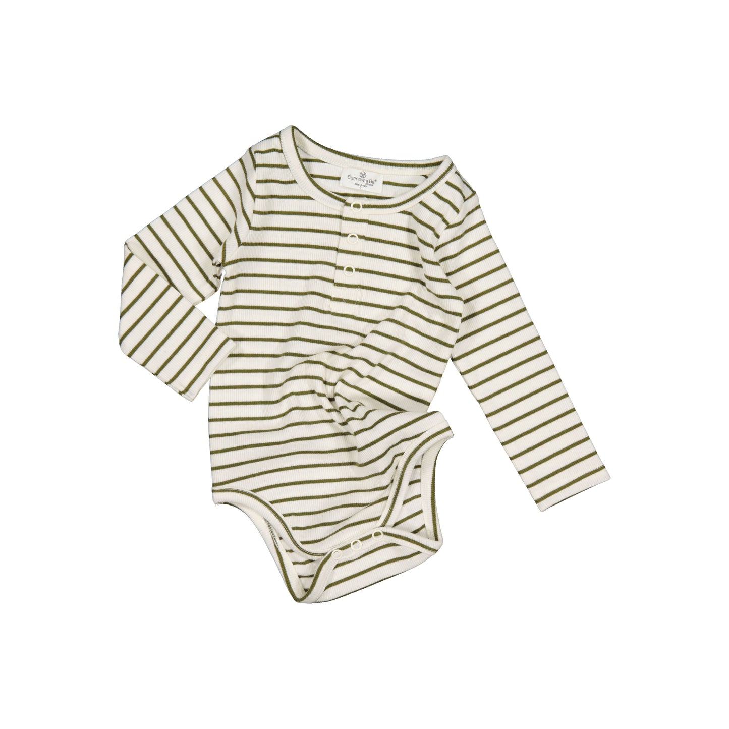 Rib Bodysuit - Olive Stripe